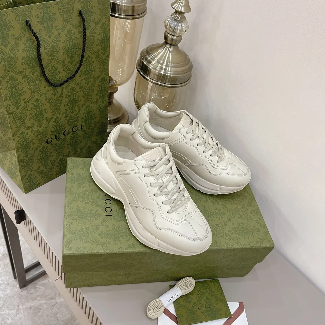 P700👟👟 The top version of GUCCI dad shoes, the latest upgraded version❗❗ The fabric is 100% consistent with the store. The whole series uses four leather styles. Each pattern, color and fabric are one-to-one consistent with the store. Women's size 35 36 37 38 39 40 Men's size 39 40 41 42 43 44 (women's size 34, men's size 45 can be customized)